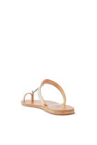 Iris Toe Strap Crystal and Metallic Flats