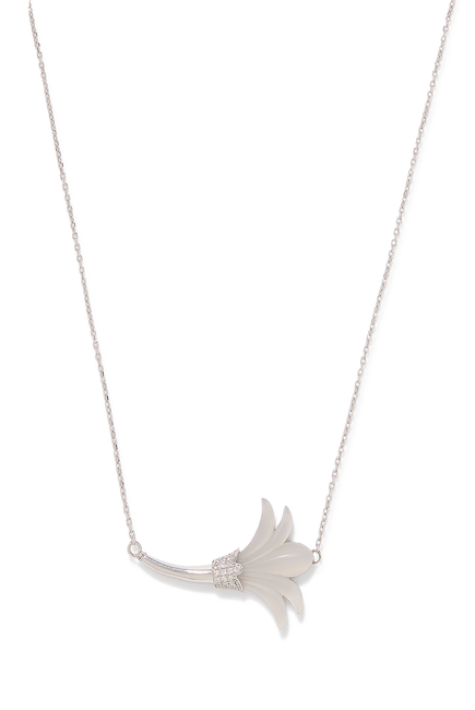 Psychedeliah Necklace, 18K White Gold, Crystal De Roche, Diamonds