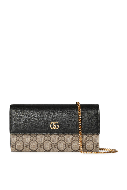 GG Marmont Bi-Color Wallet on Chain