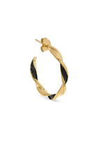 Two-Tone Thick Hoop Earrings