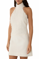 High-Neck Feather Dress