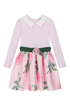 Kids Floral Dress with Collar