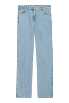 Straight-Leg Denim Pants