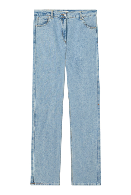 Straight-Leg Denim Pants