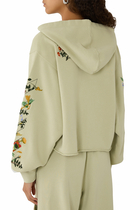 Bookish Flowers Cropped Hoodie