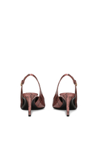 Python Skin 60 Slingback Pumps