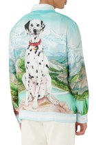Dalmatian À La Montagne Long Sleeve Silk Shirt