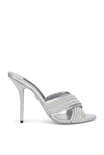 Crystal Mesh Mules 85