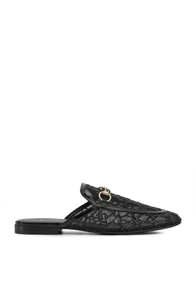 GG Crystal Princetown Slippers
