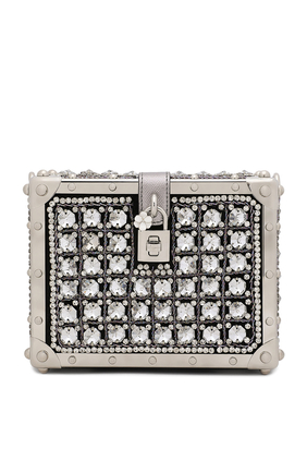 Embroidered Jacquard Dolce Box Bag