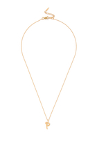 Curly Molten Mini Initial Necklace - P, 18K Recycled Gold Vermeil on Recycled Sterling Silver