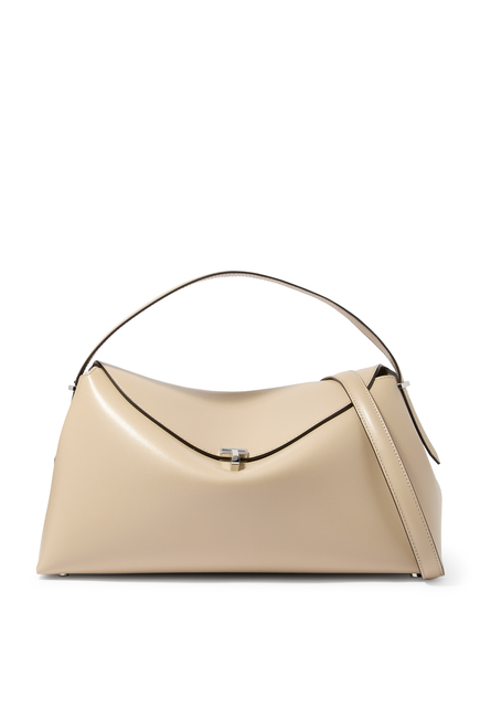  T-Lock Leather Top Handle Bag