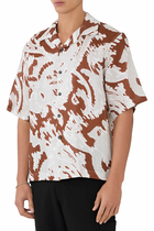 Paisley Linen Camp Collar Shirt