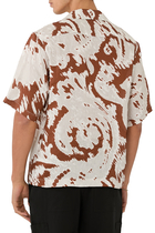 Paisley Linen Camp Collar Shirt