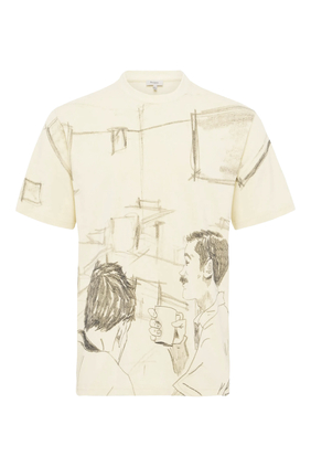 Cafe Scene All-Over Print T-Shirt
