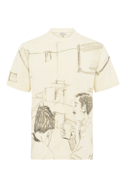 Cafe Scene All-Over Print T-Shirt