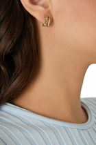 Love in Tokyo Hoop Earrings, 18K yellow Gold & Diamonds