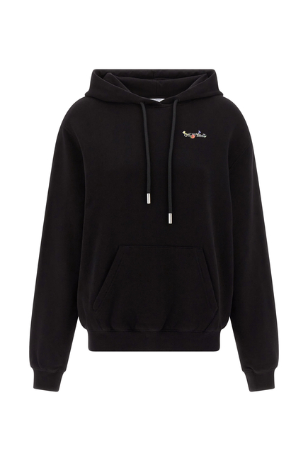 Arrow Glass Flower Pocket Hoodie 
