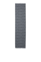 Virgin-Wool and Acrylic Logo Scarf