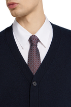 Intarsia Fine Cashmere Cardigan