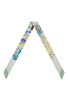 Printed Silk Twill Neck Bow