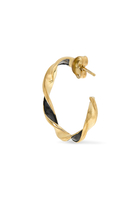 Two-Tone Thick Hoop Earrings