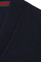 Intarsia Fine Cashmere Cardigan