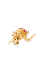 Psychedelia Stud Earrings, 18k Yellow Gold & Diamonds, Agate
