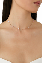 Mosaic Rose Gold Choker, 18K Rose Gold, Enamel & Diamonds