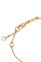 Kids Tiny Bling Heart Letter Meem Bracelet, 18k Yellow Gold & Enamel