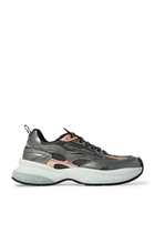 Mesh Sneakers with Laminated Details & Signature Logo