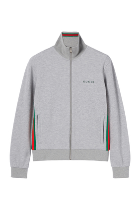 Cotton Piqué Double Zip Jacket