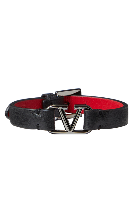   VLogo Leather Bracelet