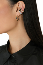 Two-Tone Thick Hoop Earrings