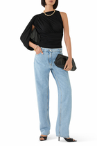 Straight-Leg Denim Pants