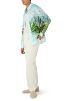 Dalmatian À La Montagne Long Sleeve Silk Shirt