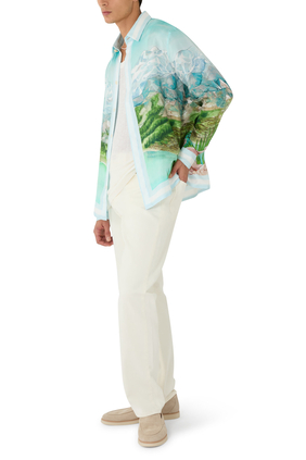Dalmatian À La Montagne Long Sleeve Silk Shirt