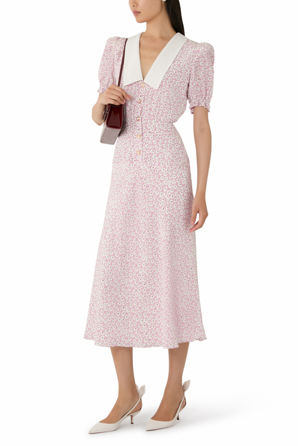 Collar Small Flower Dress