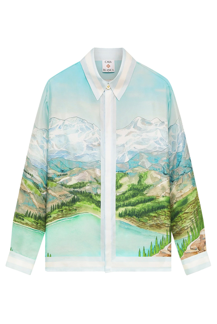 Dalmatian À La Montagne Long Sleeve Silk Shirt