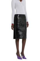 Shiny Leather and Neoprene Skirt