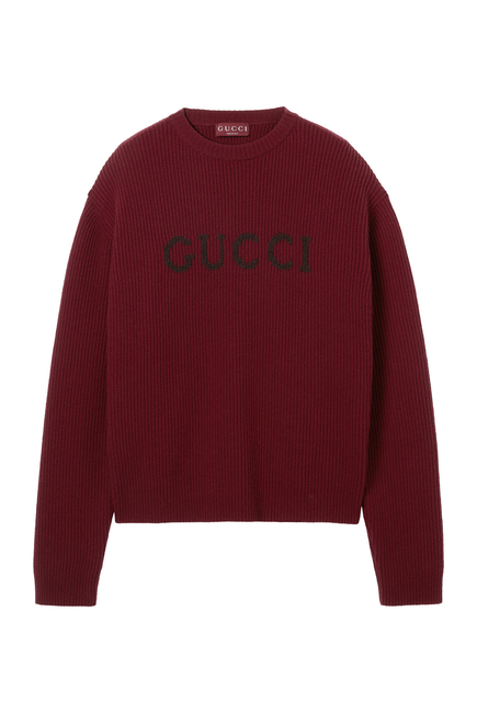 Wool Cashmere Rib Knit Sweater 