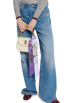  Printed Silk Twill Neck Bow