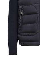 Kids Padded Wool Blend Zip-Up Cardigan