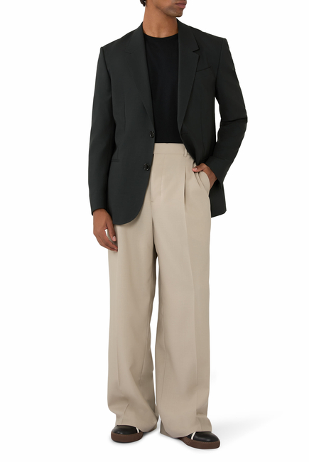 Two-Button Jacket in Wool Twill