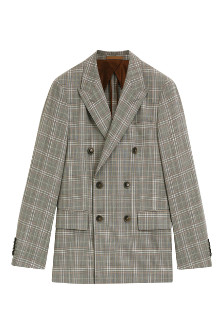 Checked Slim-Fit Jacket