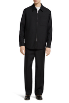 Wool Twill Zip Overshirt
