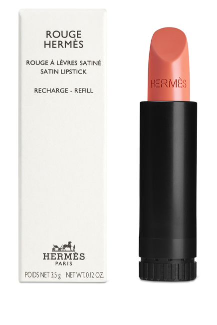مجموعة أحمر الشفاه Rouge Hermès, عبوة لإعادة ملء أحمر الشفاه بتركيبة ساتانية