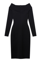 Sheer Long Sleeve Mesh Midi Dress
