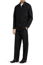 Logo Wool Blend Twill Pants