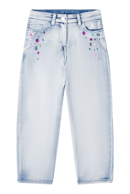 Kids Rhinestone Embellished Jewel Jeans